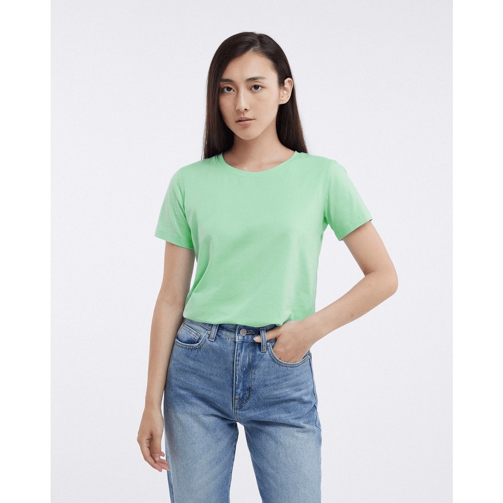 TheBlueTshirt - Áo Thun Tay Ngắn Nữ Màu Xanh Bạc Hà - Hero T - Mint