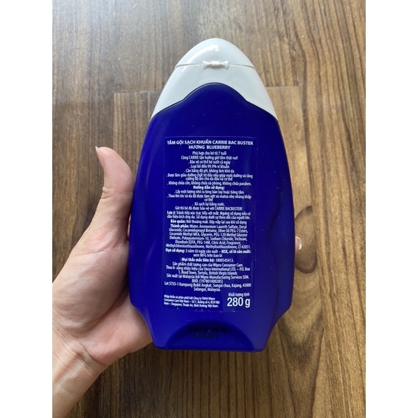 [280g] Sữa tắm gội sạch khuẩn cho bé Carrie Junior hương dâu/ việt quất