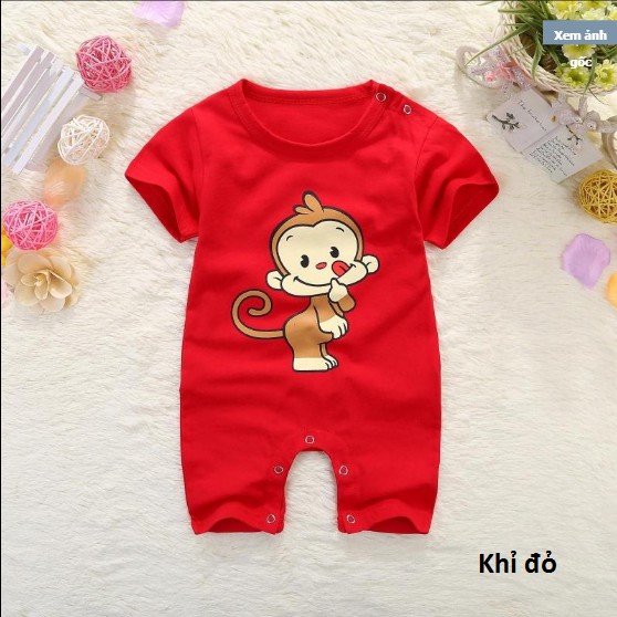 SET 10 BODY ĐÙI, BODYSUIT CỘC TAY CHO BÉ SƠ SINH 4-12KG