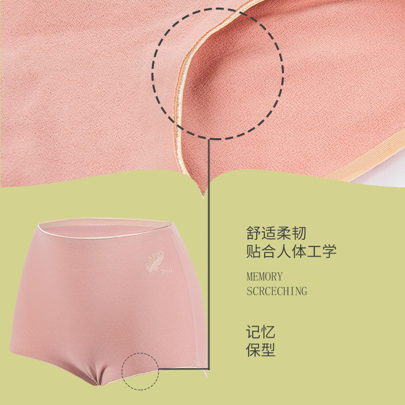 Quần Lót 95% Cotton Lưng Cao Không Đường May Kháng Khuẩn Cho Nữ