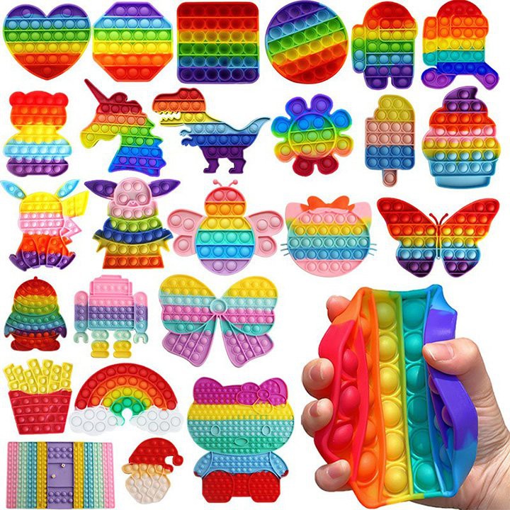 Pop it fidget toy giá rẻ, Đồ Chơi giải trí Bóp Bóng Cầm Tay Giúp Giảm Căng Thẳng Hiệu Quả cho người lớn và trẻ em