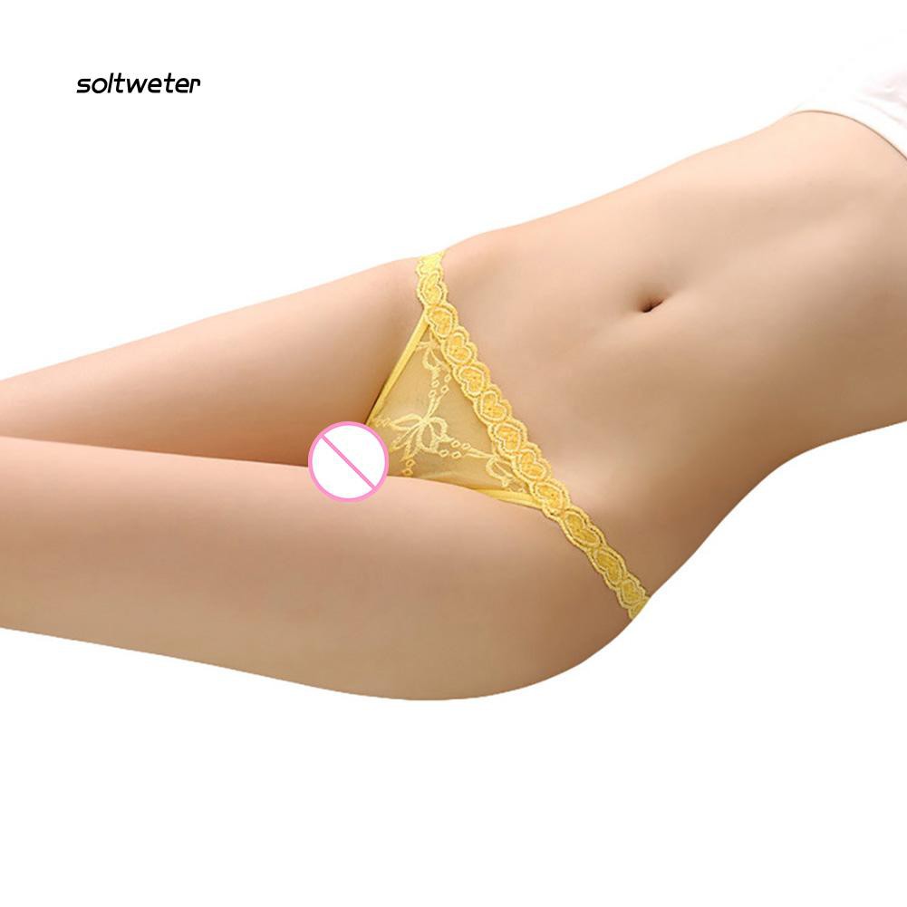 Quần lót lọt khe phối ren phong cách quyến rũ dành cho nữ