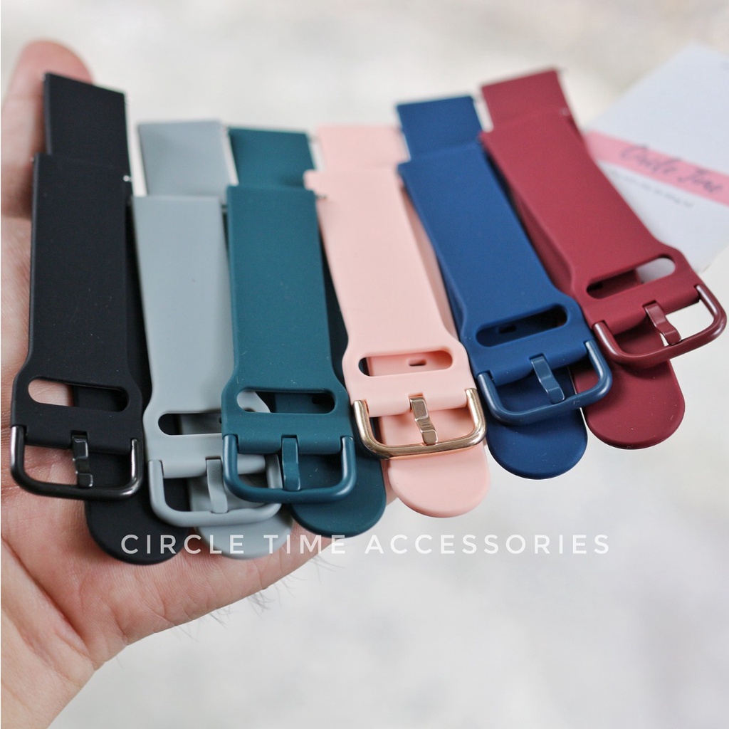 Dây đồng hồ cao su chốt thông minh size 20 và 22 cho đồng hồ thông minh và truyền thống - CT03CLR