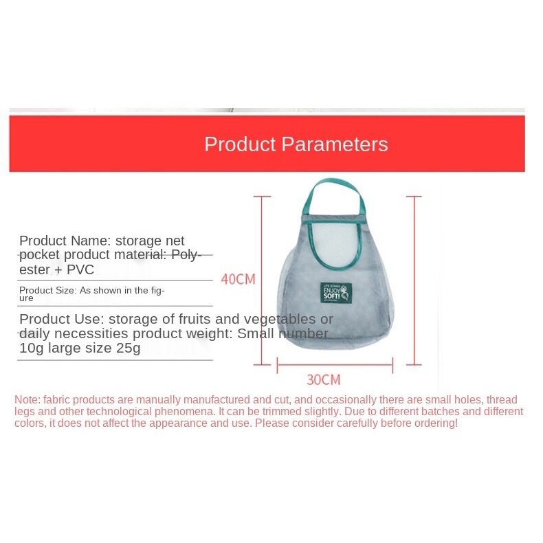 Túi đựng hành tỏi rau củ quả treo tường dạng lưới tiện lợi dành cho nhà bếp