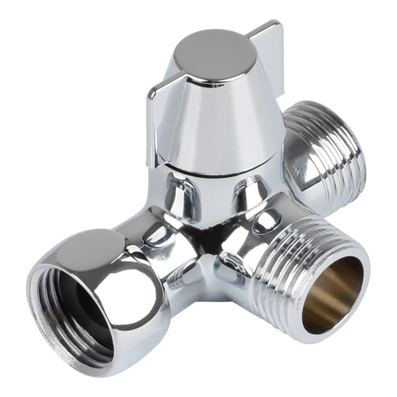 Bộ chuyển đổi nước ba chiều G1 '2 Inch Bộ chuyển đổi vòi hoa sen Đầu nối bồn cầu Bộ tách nước Chậu rửa vệ sinh Bộ tách nước Vòi Van chia