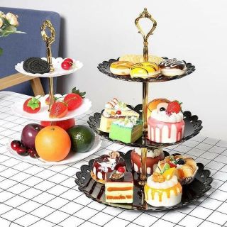 Hàng hot! Khay Đĩa nhựa 3 tầng đựng bánh kẹo trái cây