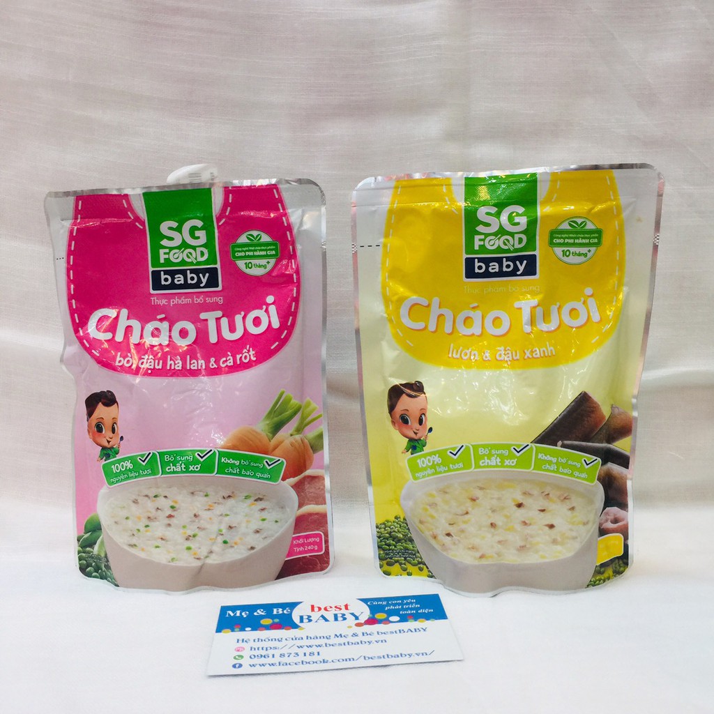 [Mã SKAMLTSM9 giảm 10% đơn 99K] ✅Cháo Tươi Sài Gòn Food Đủ Vị 6m, 10m, 12m (Date mới nhất)