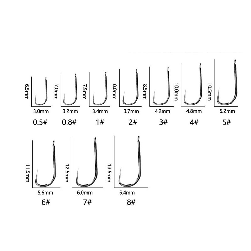 Set 50 móc câu cá bằng thép carbon cứng chuyên dụng chất lượng cao