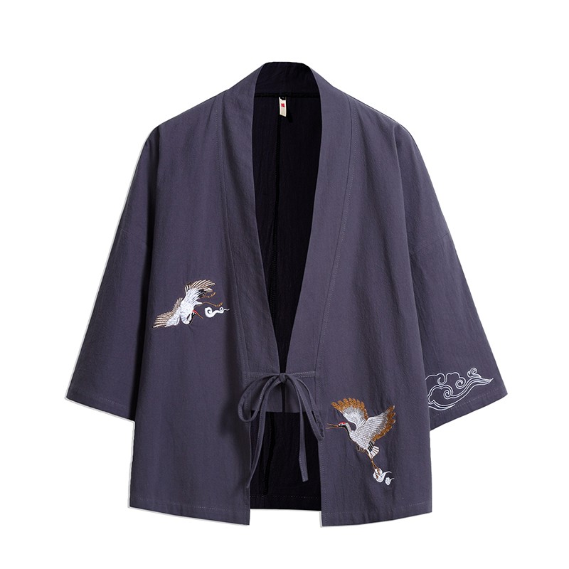 Áo Haori thêu hạc - Kimono cách tân thêu hạc | BigBuy360 - bigbuy360.vn