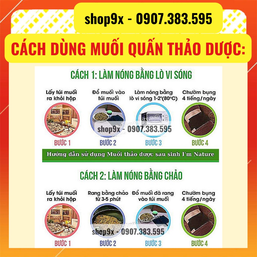 Muối Thảo Dược Giảm Mỡ Bụng Cho Mẹ Sau Sinh I'm Nature 1KG