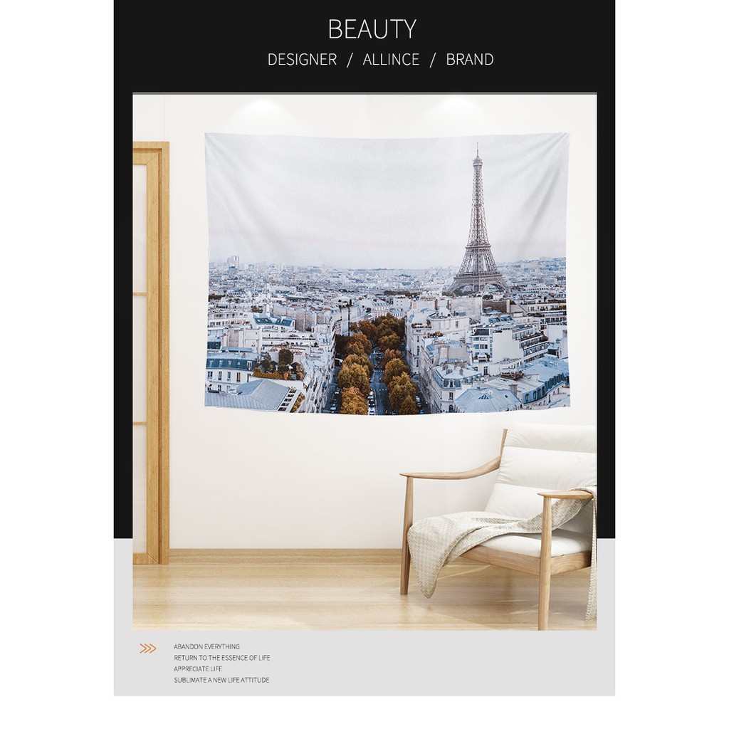 Thảm tapestry decor tường NHẮM MẮT THẤY PARIS - 75x100cm
