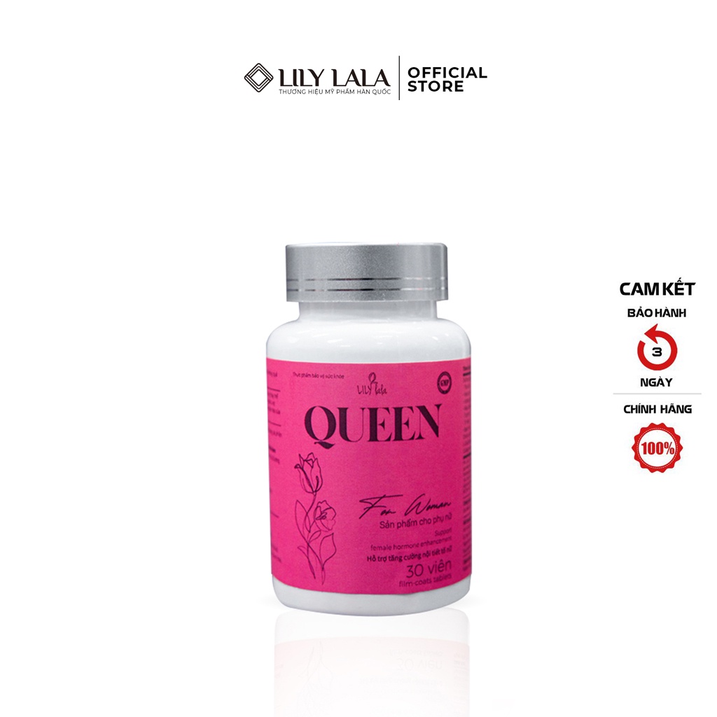 Viên uống nội tiết tố nữ tiền mãn kinh tăng cường sinh lý QUEEN LILY LALA hỗ trợ làm đẹp da rối loạn sắc tố 30 Viên NT30