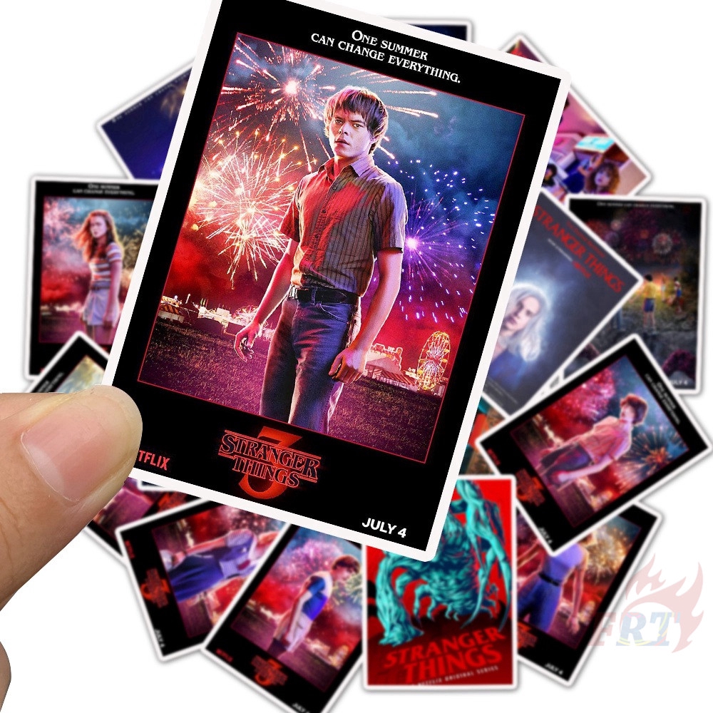 ❉ Hình Dán Poster Phim Stranger Things - Series B Mini ❉ Set 25 Sticker Dán Trang Trí TV