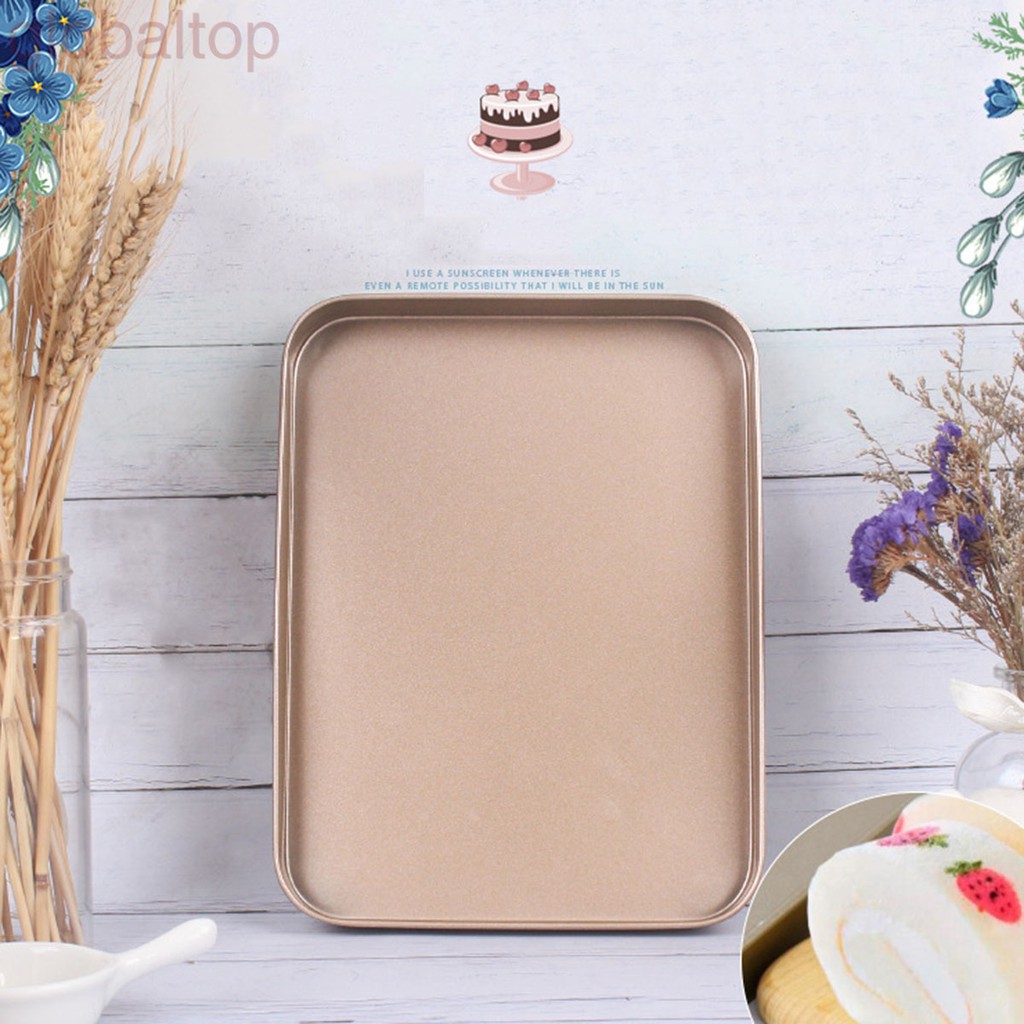 Khay nướng bánh hình chữ nhật bằng thép carbon không dính