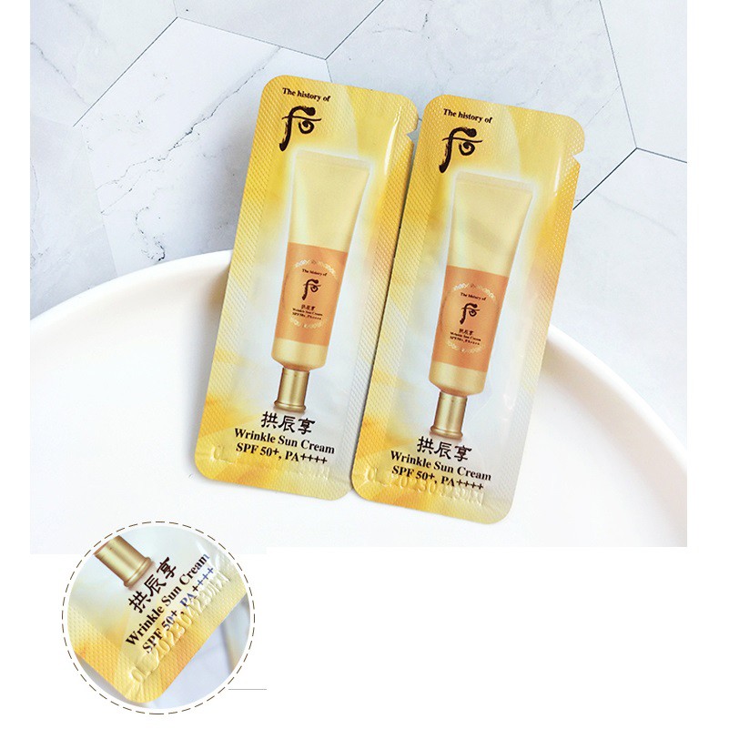 Sample Kem Chống Nắng Cải Thiện Nếp Nhăn Whoo Jin Hae Yoon Wrinkle Sun Cream SPF50+/PA+