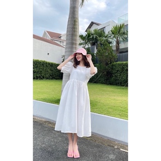 Đầm dottie trắng size s new