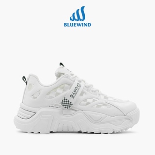 Giày sneaker thể thao nữ thời trang da mềm phối lưới thoáng khí bluewind 68842