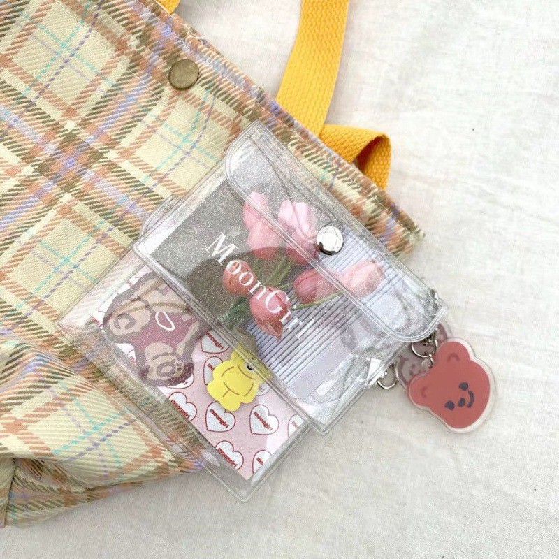 Ví Trong Suốt Bling Toploader  Túi Đựng Tiền Thẻ Card Photocard Polaroid Lomo Kpop BlackPink BTS Idol Ribbon Confetti