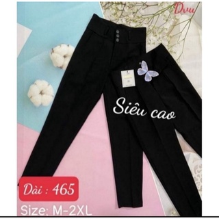 Quần baggy nữ công sở- Quần baggy cúc 3 nút lưng siêu cao