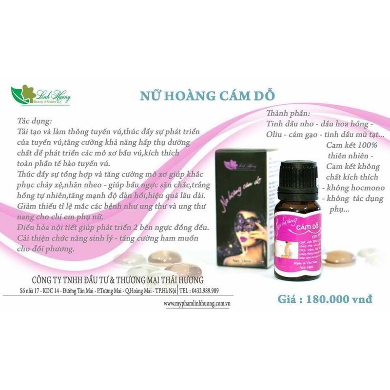 Tinh chất nở ngực - Nữ hoàng cám dỗ (tặng thước dây)