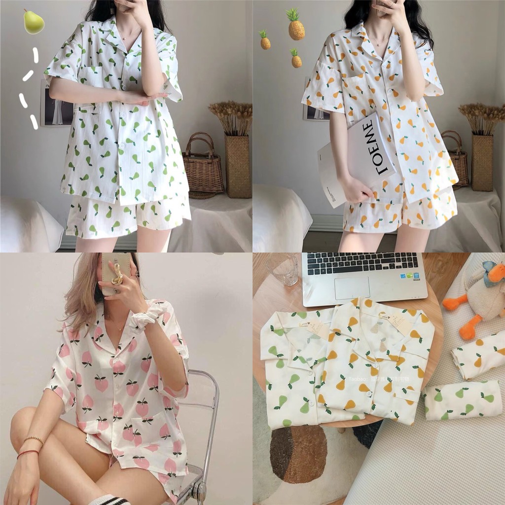 Set Pizama Bộ Ngủ Nhiều Màu SB146 CHANREEN [FREESHIP] Set bộ đồ mặc nhà thoải mái, xinh xắn, chất liệu mát mềm mịn | BigBuy360 - bigbuy360.vn