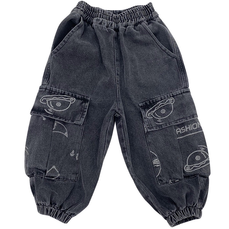 Quần bò jeans baggy dáng thụng túi hộp Bé Trai