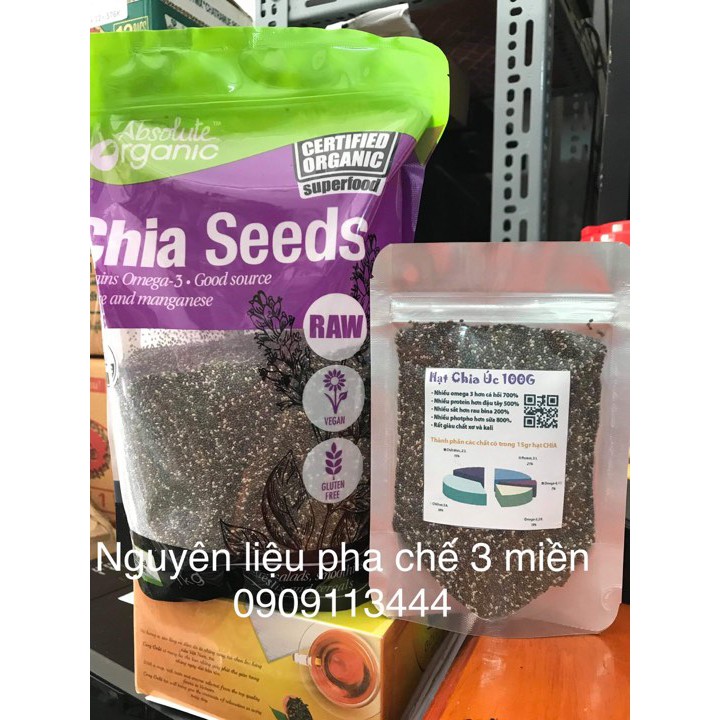 Hạt chia Úc Organic nhập khẫu -100gam