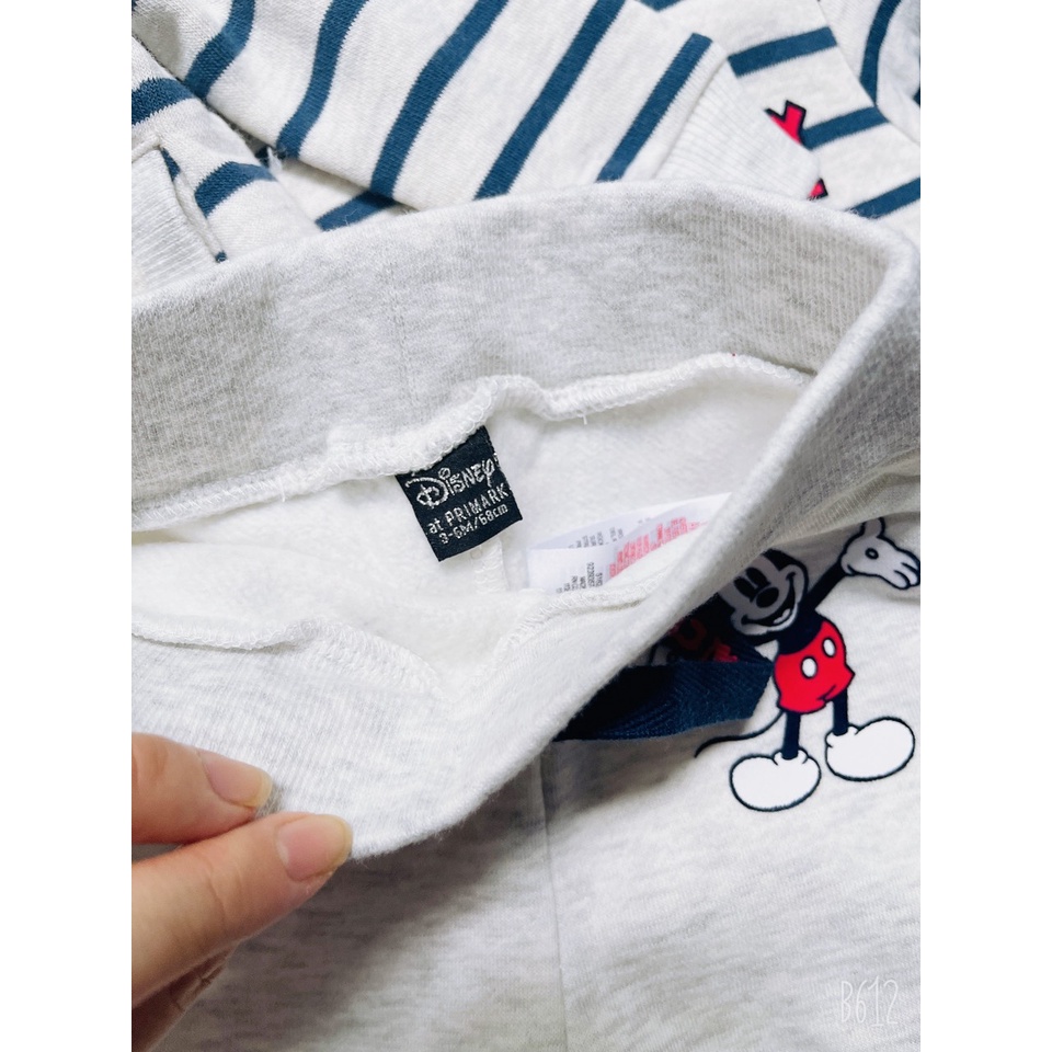 Bộ nỉ Mickey Primark xuất xịn size 3m-36m