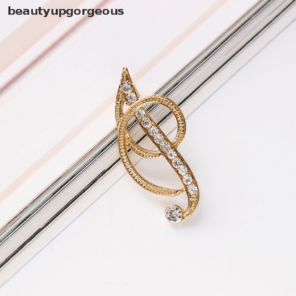 [Beautyupgorgeous] Trâm Cài Áo Hình 26 Chữ Cái Tiếng Anh Đính Kim Cương Giả Màu Vàng Cho Nữ