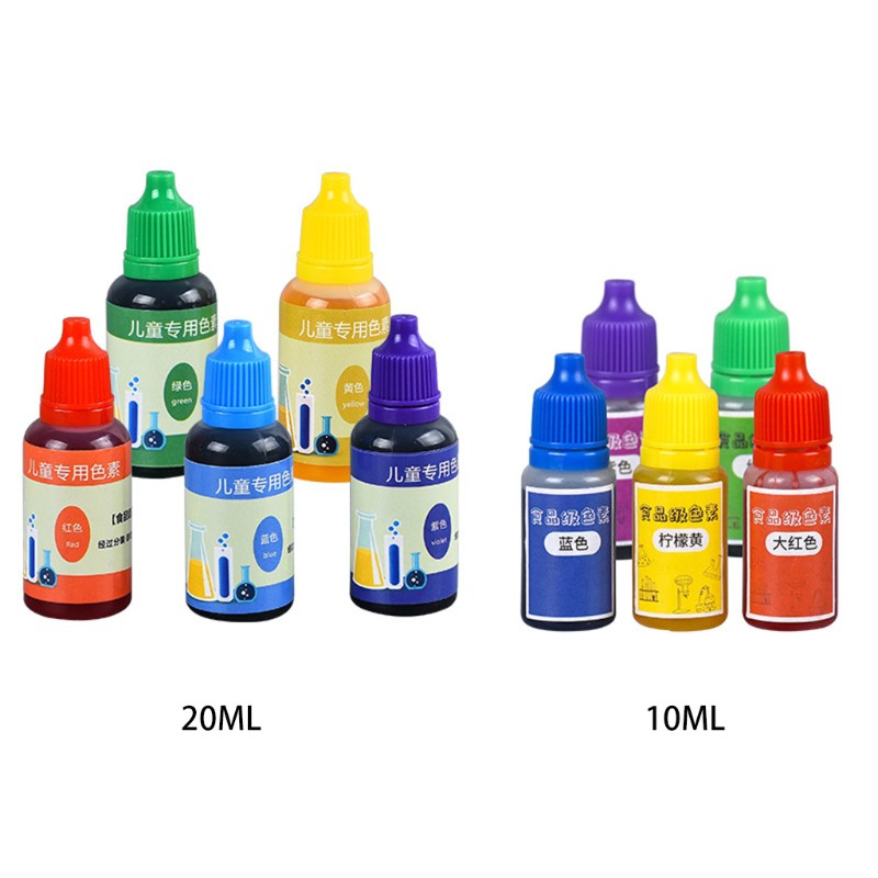 time* 5 Colors 10ml/20ml Handmade Soap Dye Pigments Base Color Liquid Pigment DIY Manual Soap Colorant Tool Kit