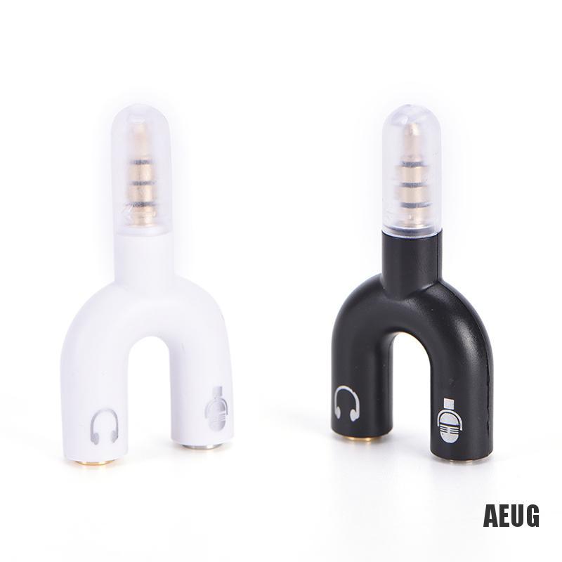 Giắc Cắm Chuyển Đổi Âm Thanh Màu Đen 3.5mm Sang Mic &amp; Tai Nghe