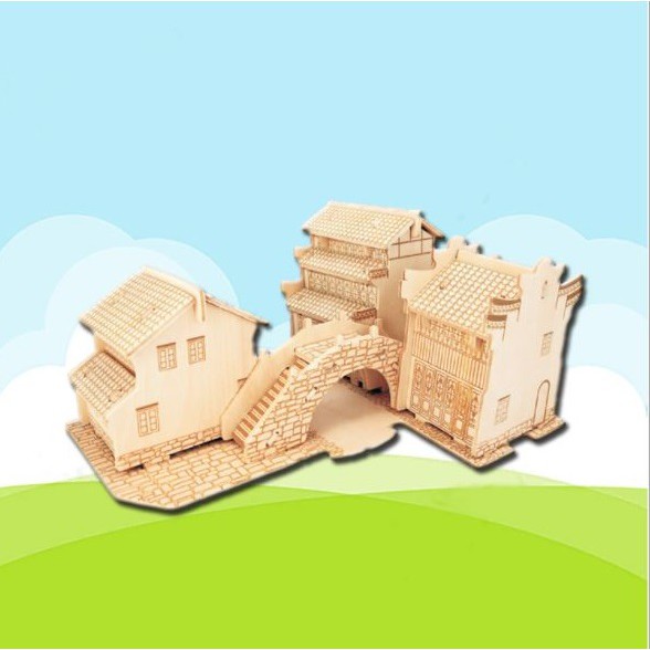 Đồ chơi lắp ghép gỗ 3D Nhà cổ Giang Nam