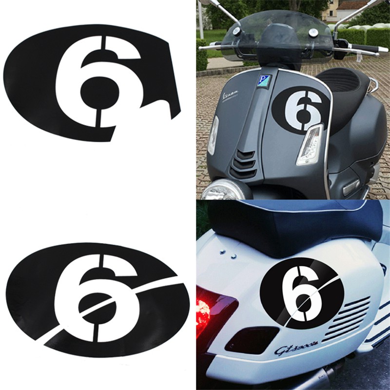 Set sticker đánh số 1-20 không thấm nước cho xe Piaggio Vespa Gts300