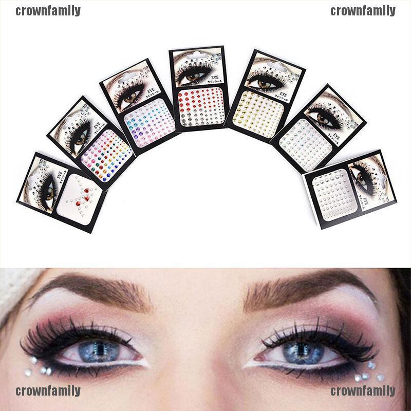 (hàng Mới Về) Hình Xăm Dán Đính Kim Cương Giả Lấp Lánh Trang Điểm Mắt Thời Trang
