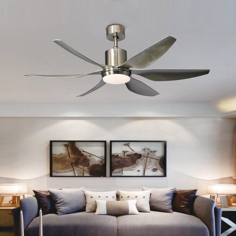 Quạt Trần 6 cánh Màu Bạc động cơ 90w lõi đồng 100%