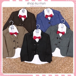 Set áo vest sweet kids 4 chi tiết bé trai