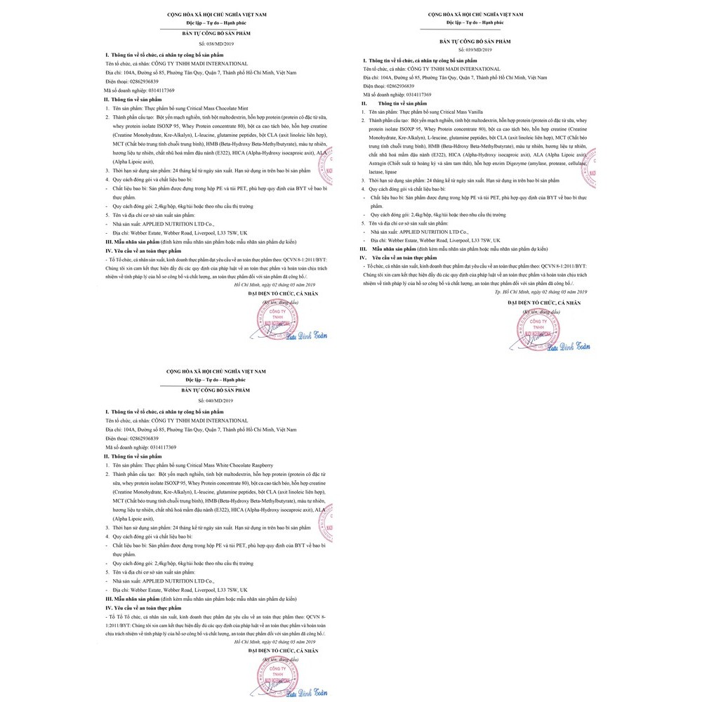 Bột Tăng Cân Applied Nutrition - Critical Mass Professional  - Hỗ Trợ Tăng Cơ, Nâng Cao Sức Mạnh, Chính Hãng