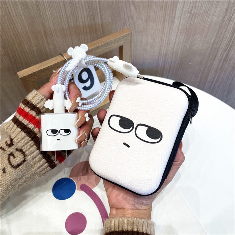 Vỏ Bảo Vệ Hộp Sạc Tai Nghe IPhone 11 12 18W-20W Bằng Silicon Mềm Họa Tiết Hoạt Hình 3D Dễ Thương