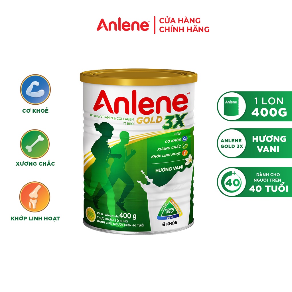 Sữa bột Anlene Gold Movepro Hương Vani 400g/lon