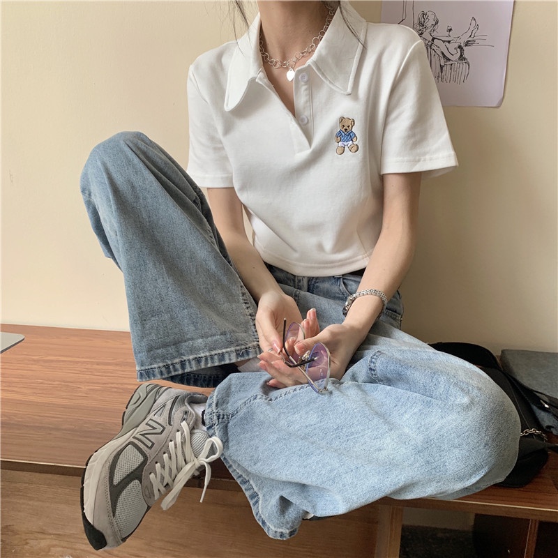 Áo thun nữ SUXI dáng croptop tay ngắn thời trang phong cách Hàn Quốc