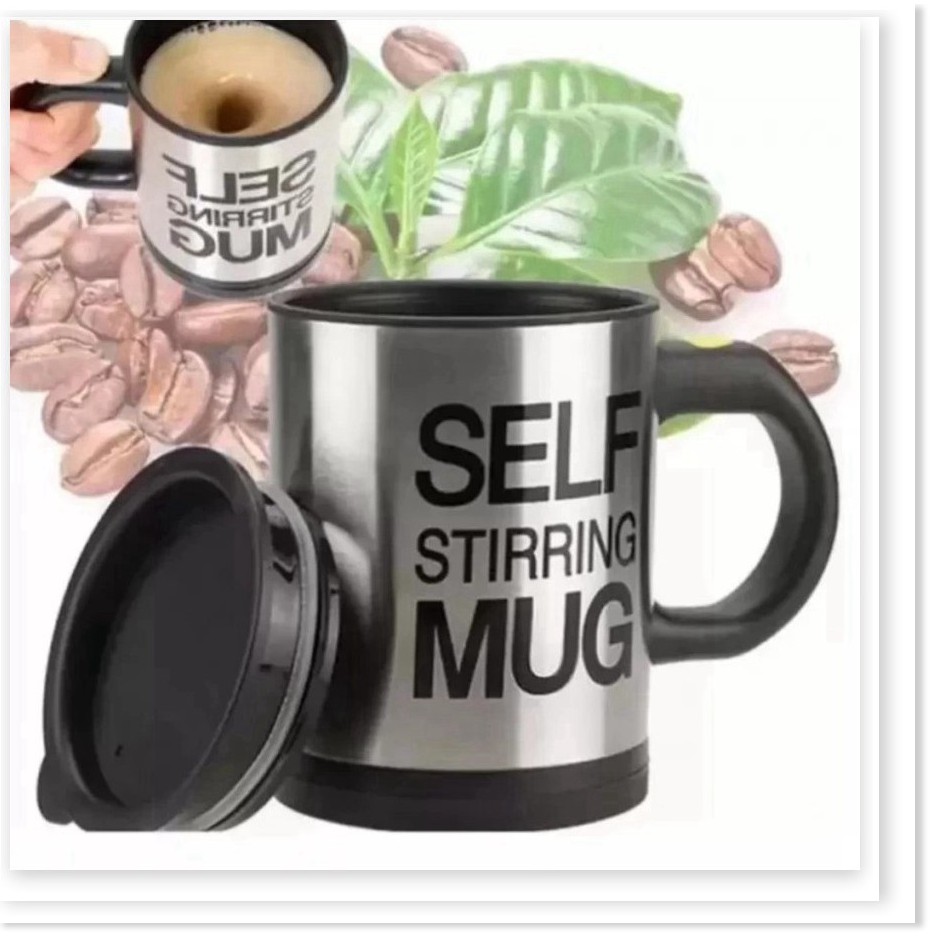 Cốc ly ca tiện dụng tự khuấy cafe thông minh tự động không cần thìa Self Mug