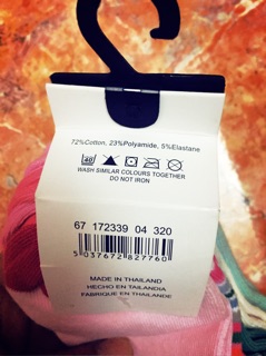 Pack 5 đôi tất bé gái Thái Lan