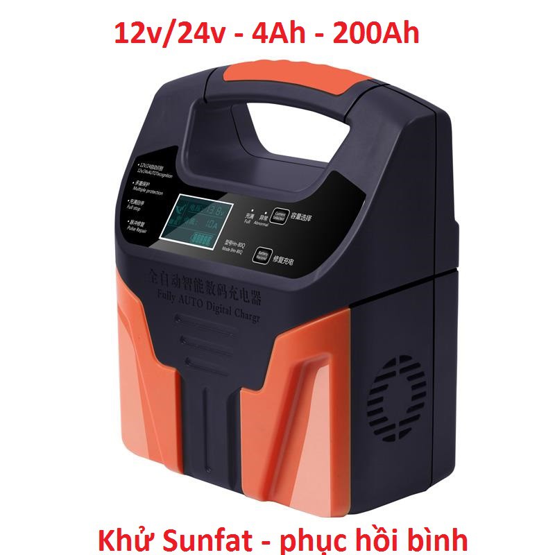 Siêu Sạc Acquy 12 - 24v 200Ah - Sạc có tạo xung khử sunfat - Siêu Sạc Acquy Nạp Acquy HN-80Q