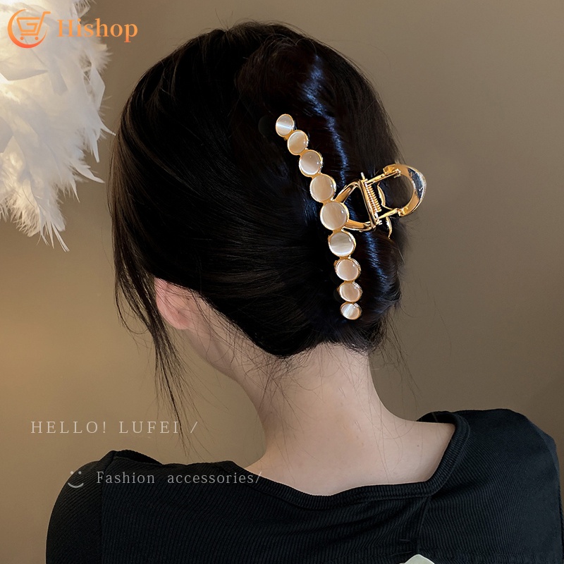 Kẹp Tóc Đính Đá Opal Thời Trang Cho Nữ