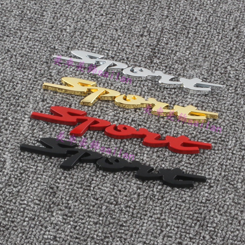 Miếng Dán Trang Trí Xe Hơi Bằng Kim Loại In Chữ Độc Đáo