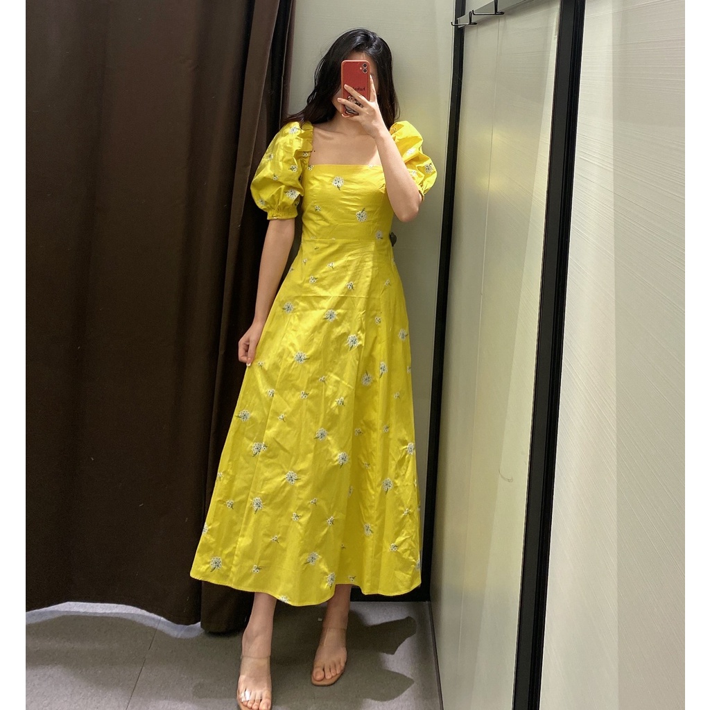 Zara Đầm Lụa Thêu Họa Tiết Thời Trang Mùa Xuân 2022 Cho Nữ2436320 2436/320