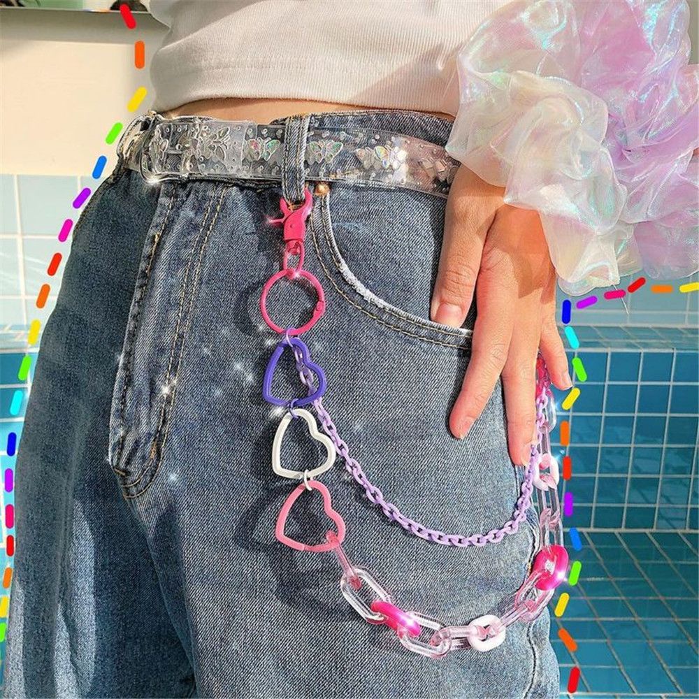 Set chuỗi dây gắn lưng quần nhiều lớp nhiều màu sắc nhiều mẫu tùy chọn phong cách hip hop thời trang cá tính cho nữ