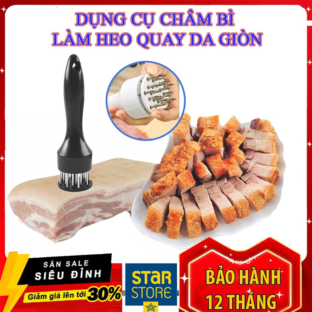 Dụng cụ châm bì, xăm bì làm mềm thịt, làm heo quay da giòn