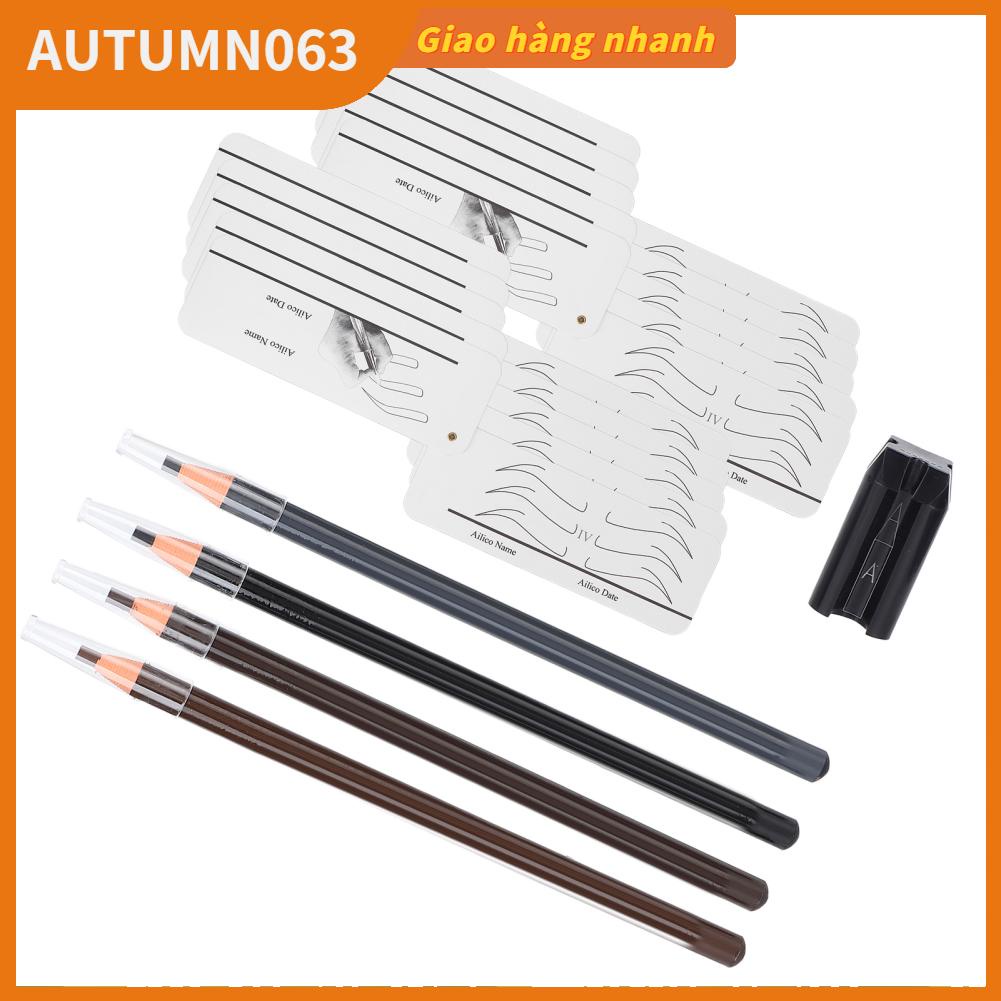 Bộ dụng cụ chì kẻ mày chuyên nghiệp gồm 4 cây bút chì kẻ mày phun xăm mày Bộ thực hành cho người mới bắt đầu Autumn063