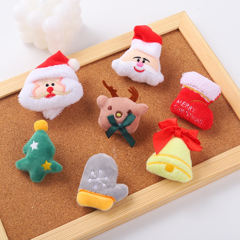 Huy hiệu cài áo thiết kế nhiều mẫu Giáng Sinh tùy chọn dệt kim đáng yêu